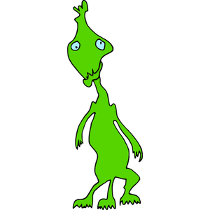 Green monster cartoon clip art